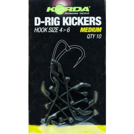 Лентяйка "KORDA" "D-Rig Kickers Green Medium" для крючка №4-6 (уп. 10 шт.) KICK15