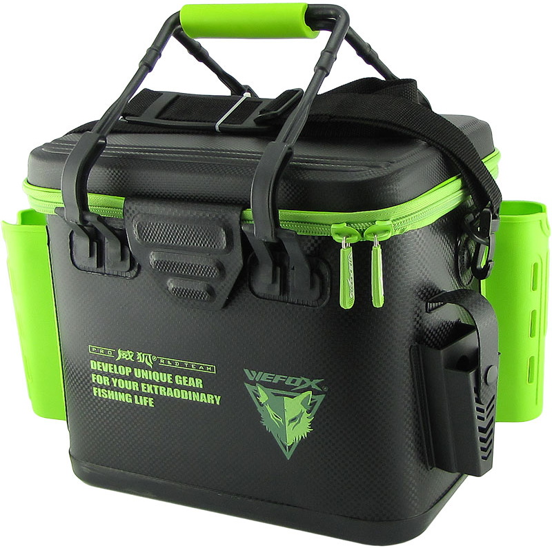 Баккан сумка рыболовная "WEFOX" WEX-5015 Black/Green (40x25x29)